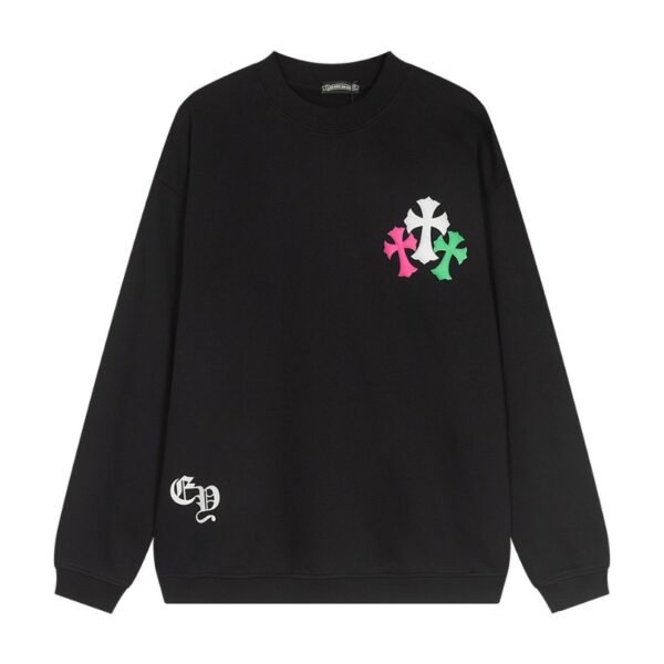 sdsdv-3-600x600-1.jpg CHRM HRTS Sweatshirt Multicolor Crosses Black CH008 - Image 1