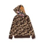 BP Hoodie Shark Full Zip Camo Brown