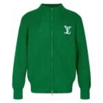 LV Sweater Green Knit Zip-Up